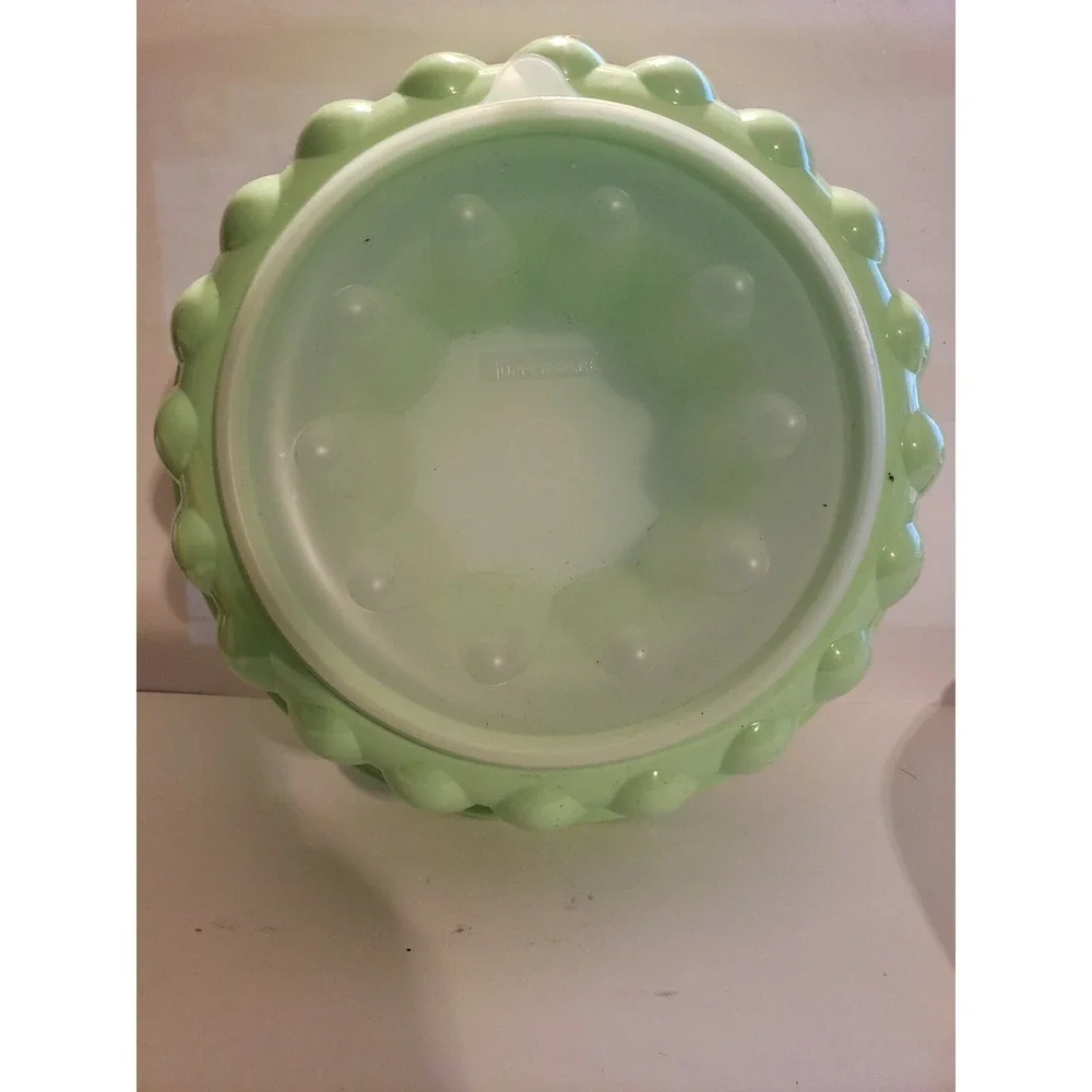 Vintage Tupperware mint‎ green 3 piece gelatin Jello Ice Ring Mold 9 x 4